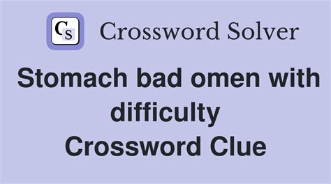 OMEN crossword clue